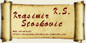 Krasimir Stošković vizit kartica